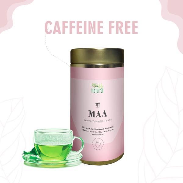 MAA Adaptogenic Women Wellness Tea | Galactagogue Blend For Lactation | Coliky Baby | Post-Partum Depression | Hormonal Imbalance | Caffeine Free | 40 Cups | Floral Tea